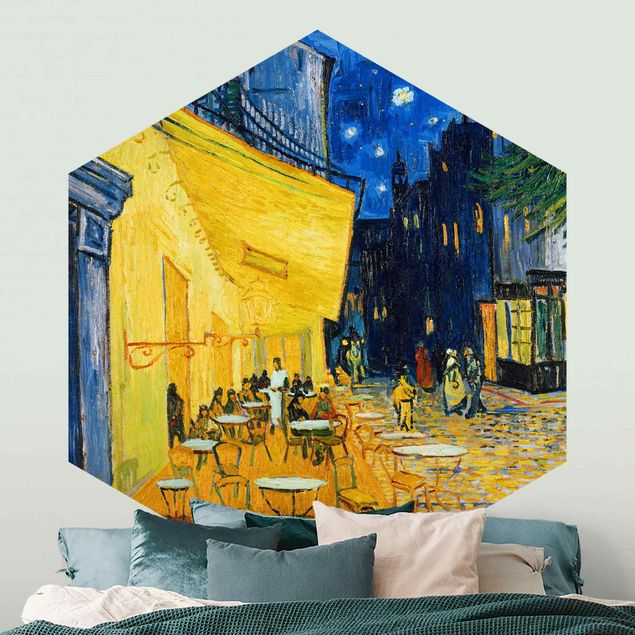 Quadri puntinismo Vincent van Gogh - Terrazza di un caffè di notte