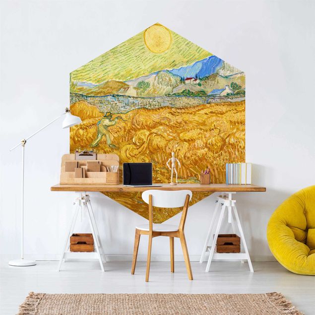 Carta da parati adesiva Vincent Van Gogh - Il raccolto, il campo di grano