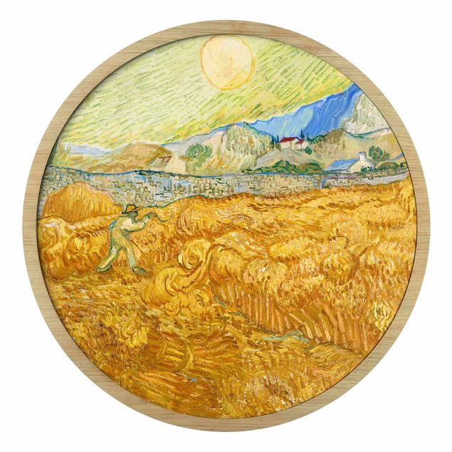 Quadro paesaggio Vincent Van Gogh - Il raccolto, il campo di grano