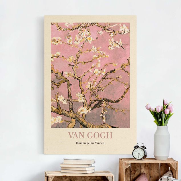 Impressionismo quadri Vincent van Gogh - Mandorlo in fiore in rosa - Edizione da museo