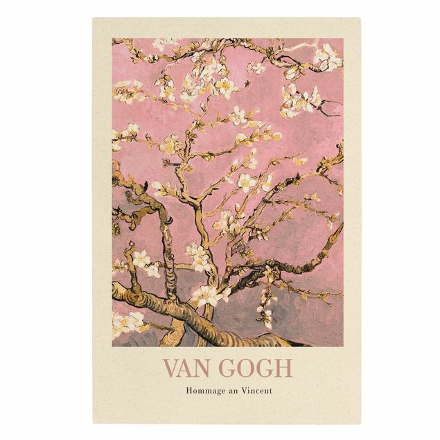 Stile artistico Vincent van Gogh - Mandorlo in fiore in rosa - Edizione da museo