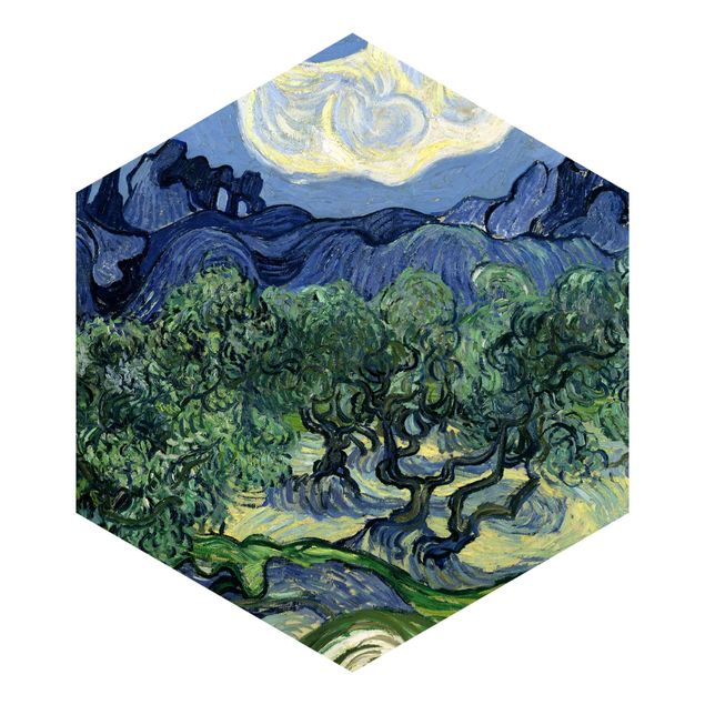 Carta da parati foresta Vincent Van Gogh - Alberi di ulivo