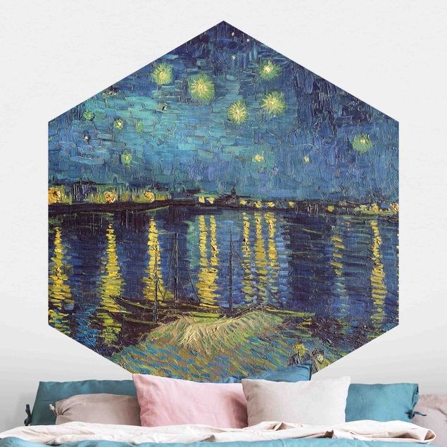 Impressionismo quadri Vincent Van Gogh - Notte stellata sul Rodano