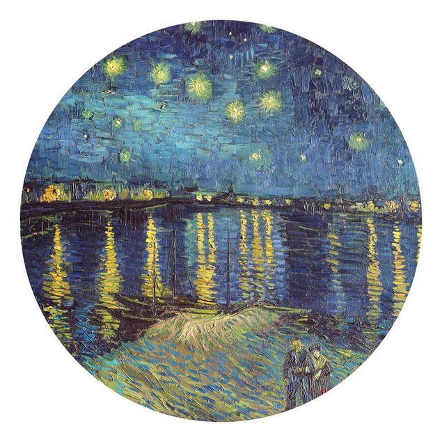 Carta da parati adesiva Vincent Van Gogh - Notte stellata sul Rodano