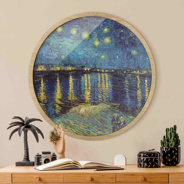 Quadri puntinismo Vincent Van Gogh - Notte stellata sul Rodano
