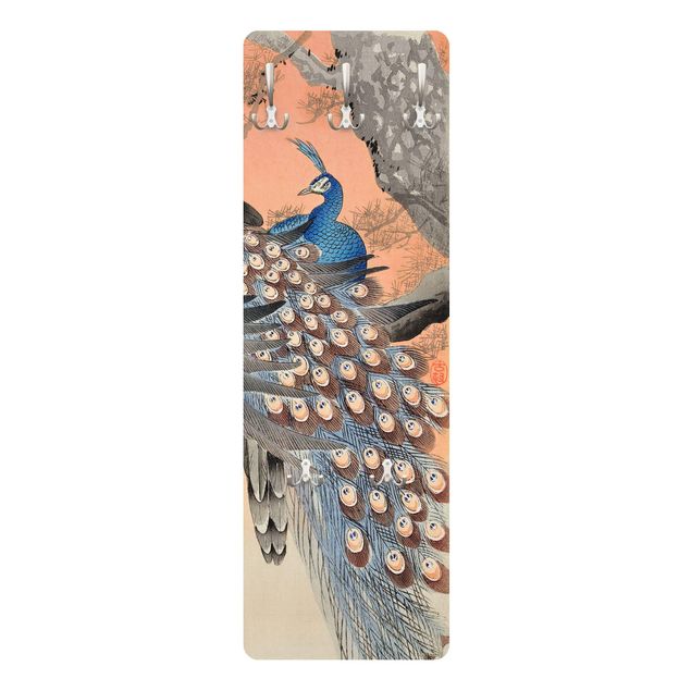 Appendiabiti Illustrazione vintage di pavone asiatico I