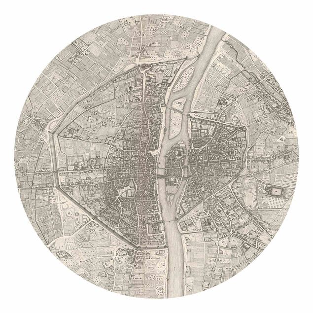 Carte da parati mappamondo Mappa vintage Paris