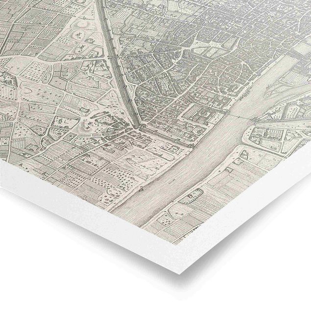 Quadri Andrea Haase Mappa vintage Paris