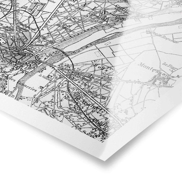 Quadri Andrea Haase Mappa vintage St Germain Parigi
