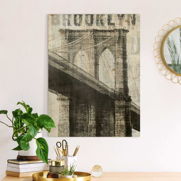 Quadri New york Vintage NY Ponte di Brooklyn