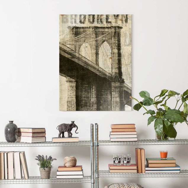 Quadri New york Vintage NY Ponte di Brooklyn