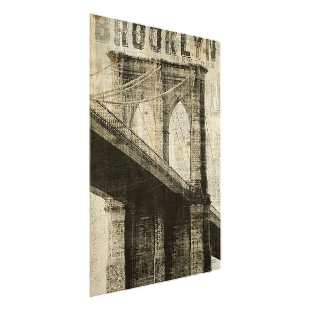 Quadro vintage Vintage NY Ponte di Brooklyn