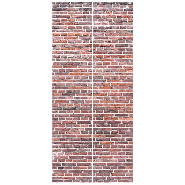 Carte da parati per porte 3d Red Brick Wallpaper - Brick Wall in Amsterdam