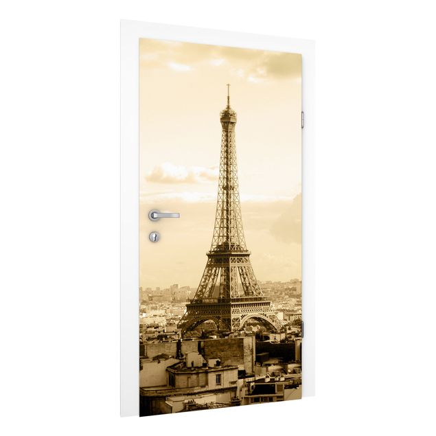 Carte da parati per porte architettura e skylines I love Paris