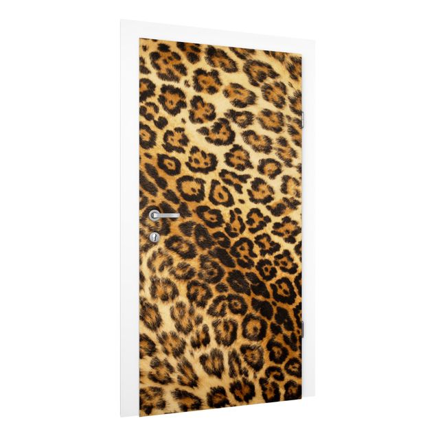 Carte da parati per porte con disegni Pelle di giaguaro