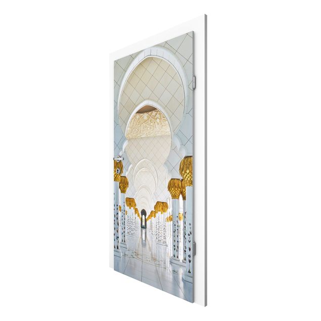 Carte da parati per porte architettura e skylines Moschea di Abu Dhabi