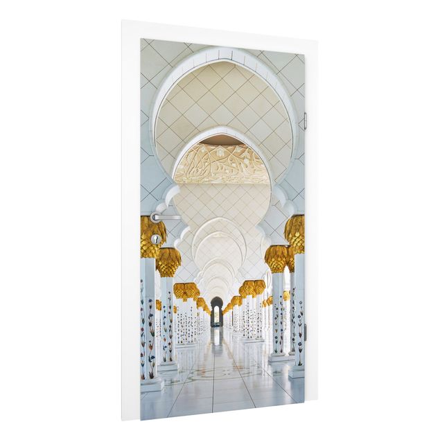 Carte da parati per porte 3d Moschea di Abu Dhabi