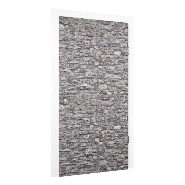 Carta da parati pietra in rilievo Stone Wallpaper - Grey Natural Stone Wallpaper