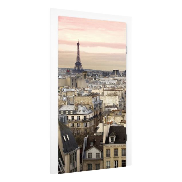 Carte da parati per porte architettura e skylines Parigi da vicino