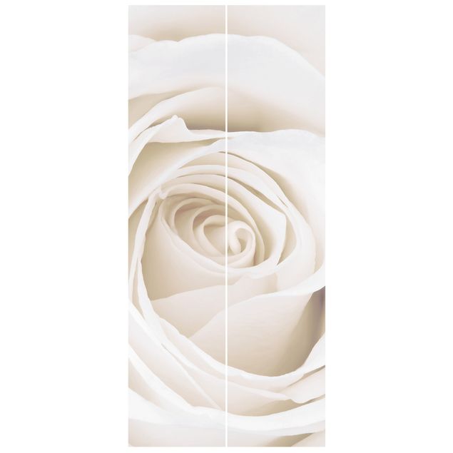 Carta da parati a fiori Bella rosa bianca