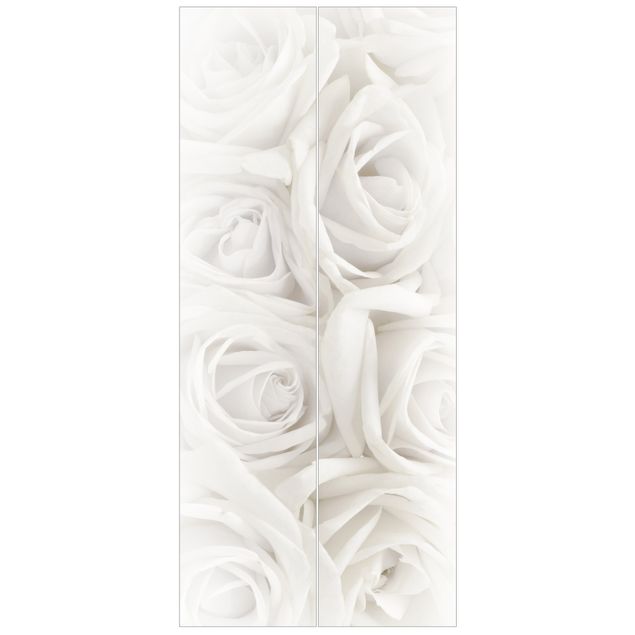 Carte da parati floreali Rose bianche