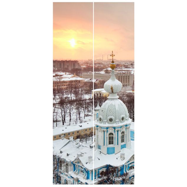 Carta parati beige Inverno a San Pietroburgo