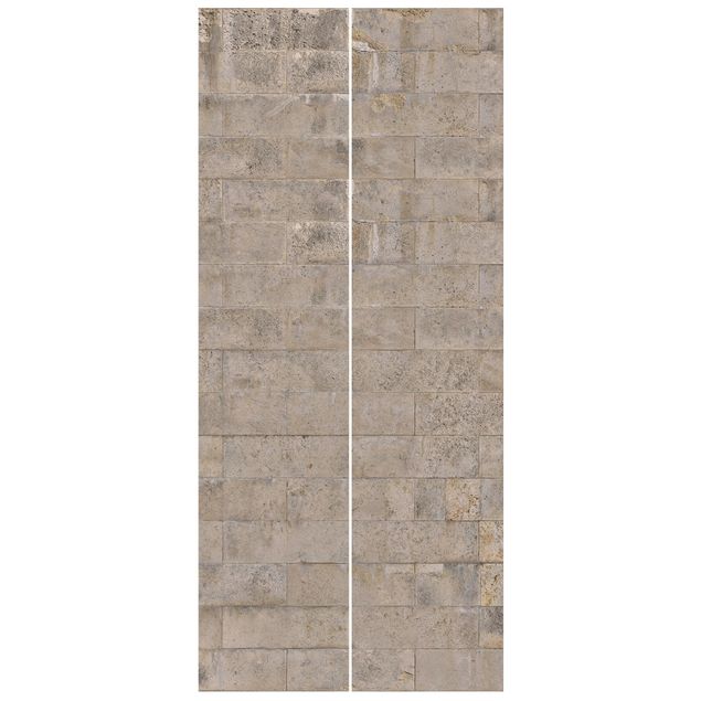 Carte da parati 3d Concrete Wallpaper - Concrete Block Wall Design