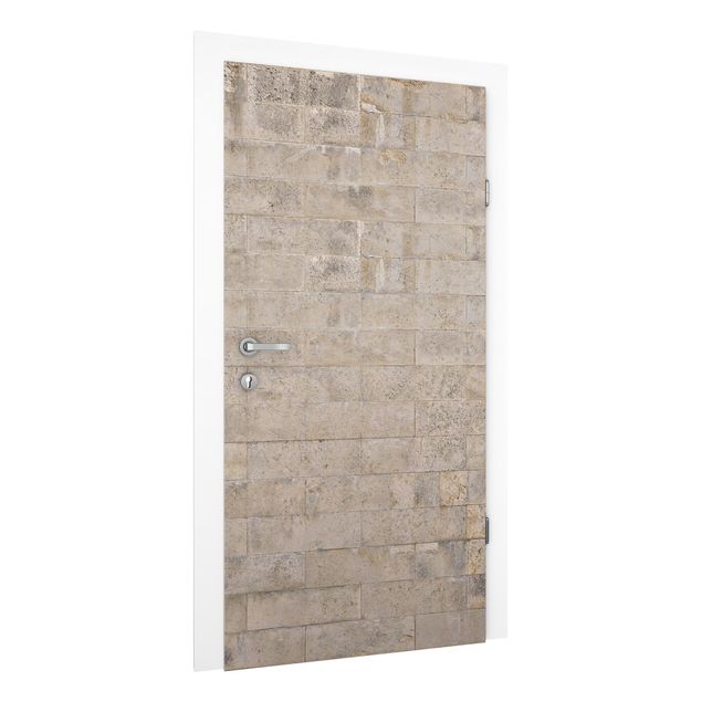 Carta da parati effetto pietra Concrete Wallpaper - Concrete Block Wall Design