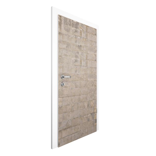 Carta da parati mattoni Concrete Wallpaper - Concrete Block Wall Design