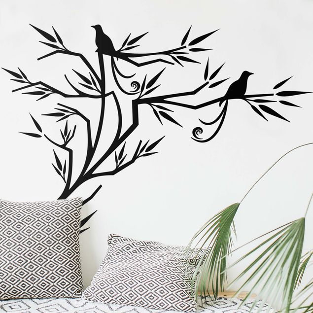 Adesivo murale - albero uccello