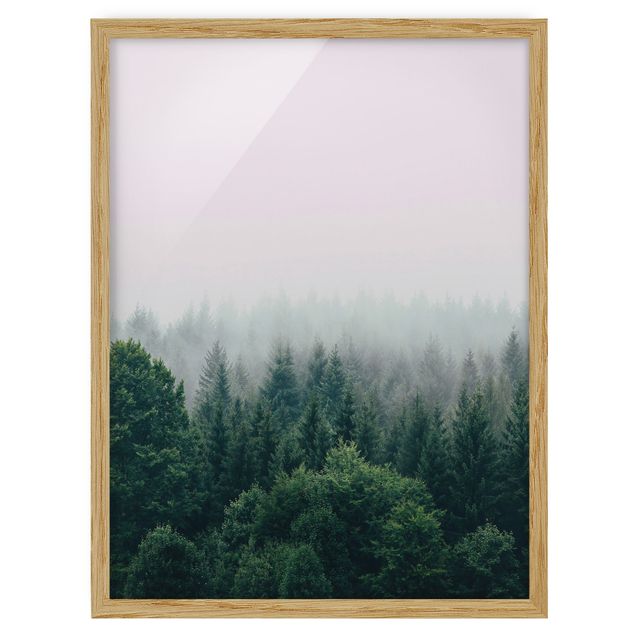 Quadri moderni   Foresta nebbiosa crepuscolo