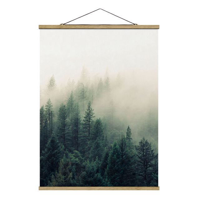 Quadro natura Risveglio della foresta nebbiosa
