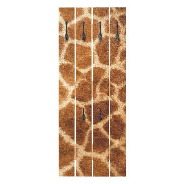 Appendiabiti da parete con pannello Pelliccia di giraffa