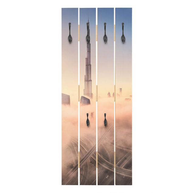 Pannello appendiabiti Skyline di celeste di Dubai