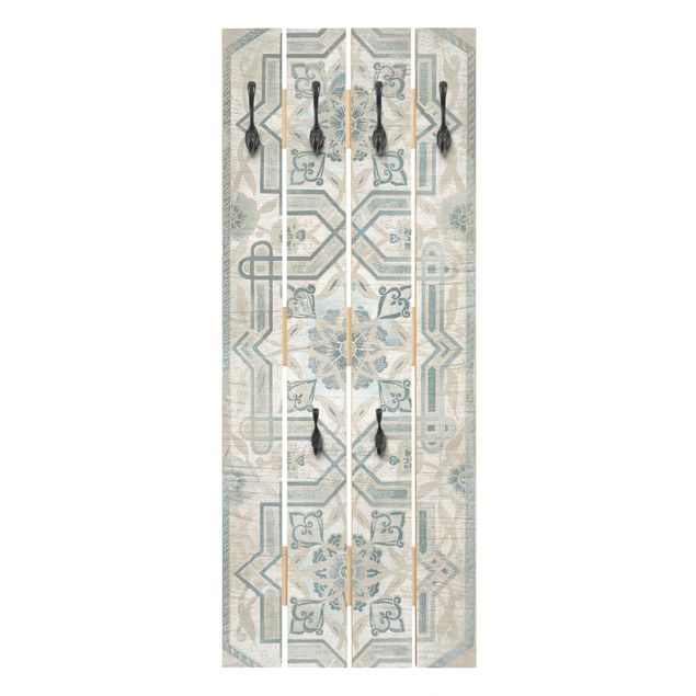 Appendiabiti bianco Pannelli in legno Persiano Vintage III