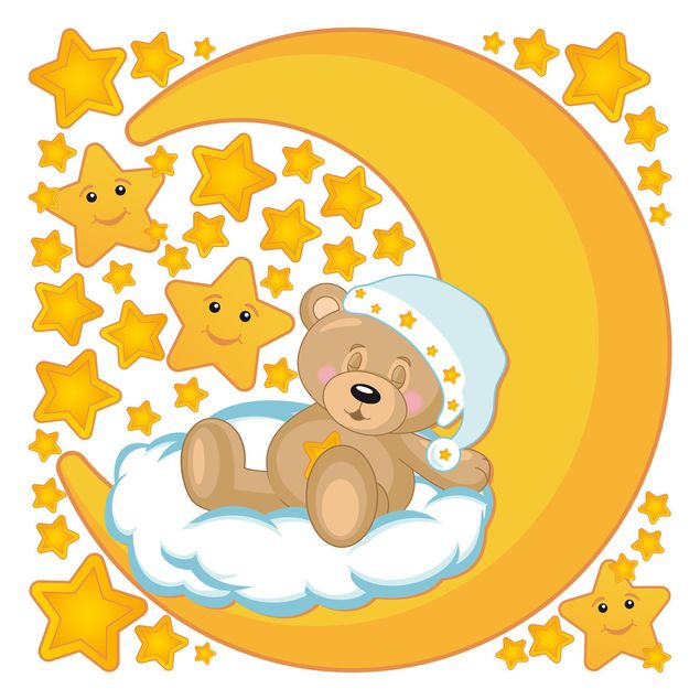 Autocolantes de parede ursos Set grande Cieli stellati di Teddy