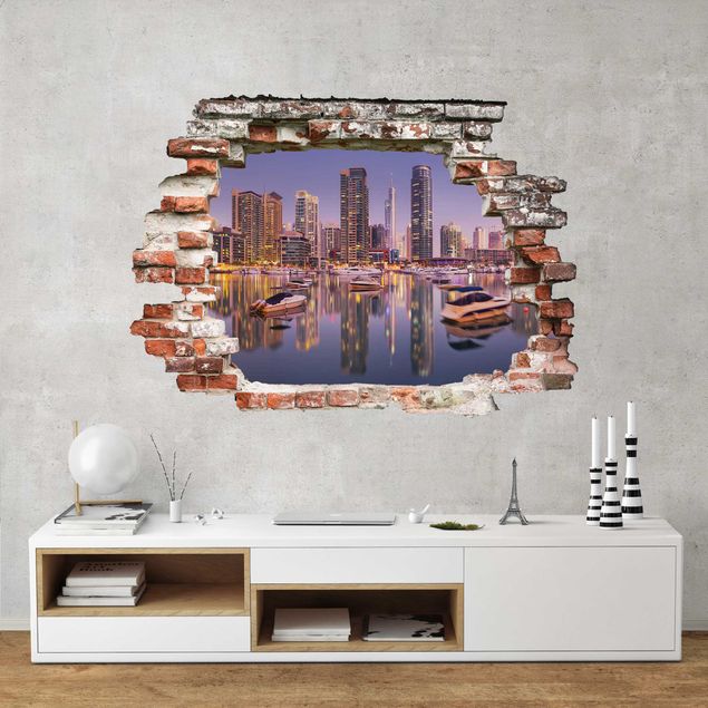 Adesivi murali città Dubai Skyline di e Marina