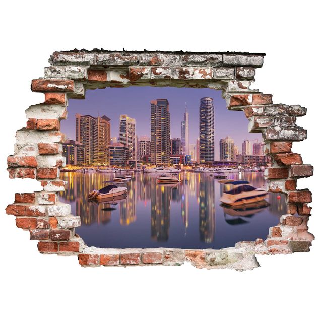 Adesivi murali con metropoli Dubai Skyline di e Marina