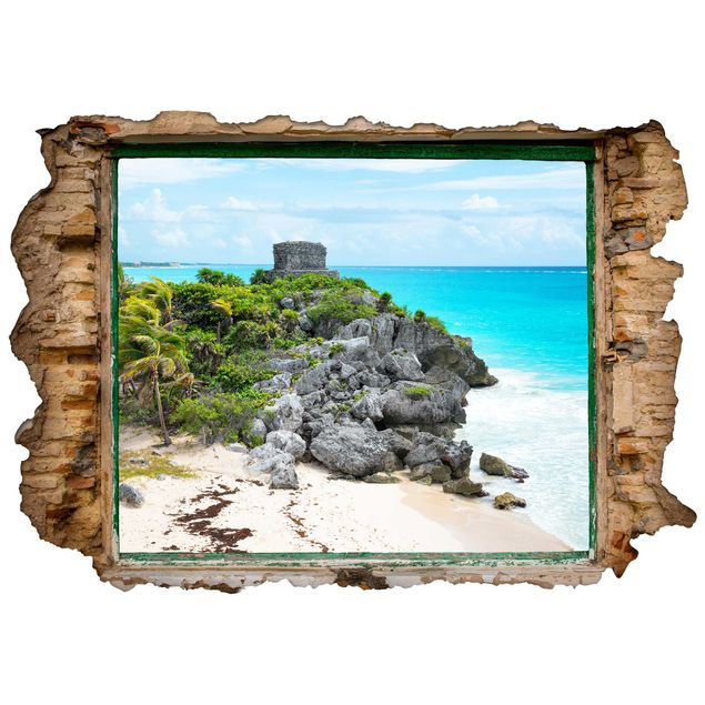 Autocolantes de parede Ilhas Costa caraibica, rovine di Tulum