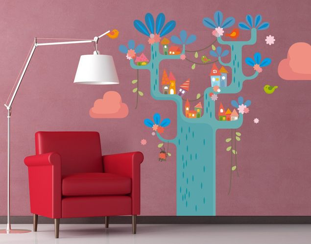 Adesivo murale albero No.EK153 Albero da gioco
