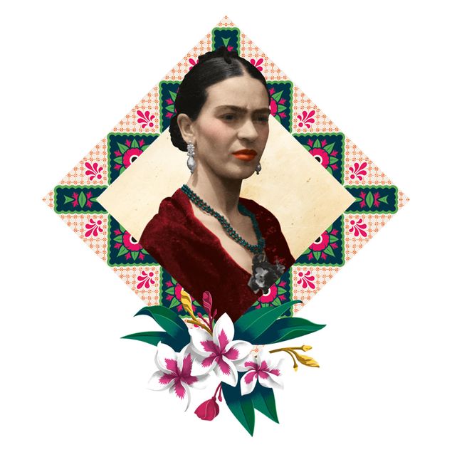Decorazioni cucina Frida Kahlo - Fiori e geometria