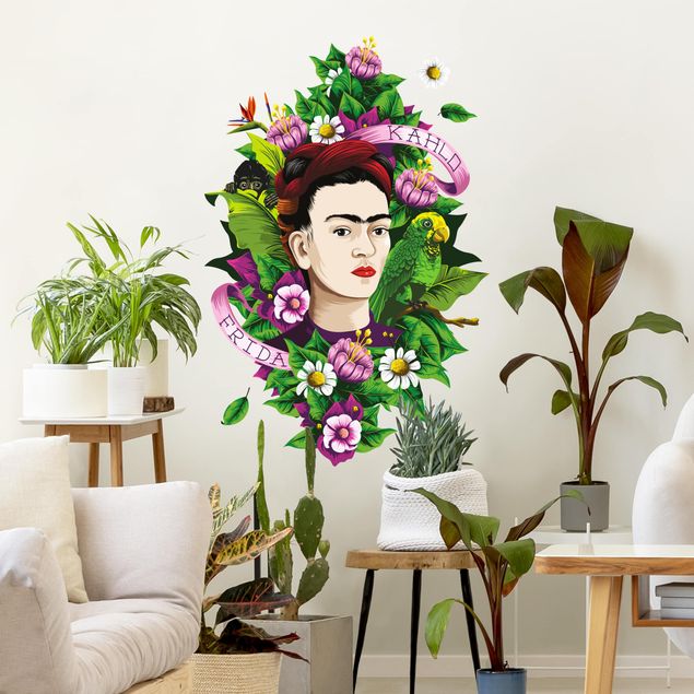 Decorazioni per cucina Frida Kahlo - Frida, scimmia e pappagallo