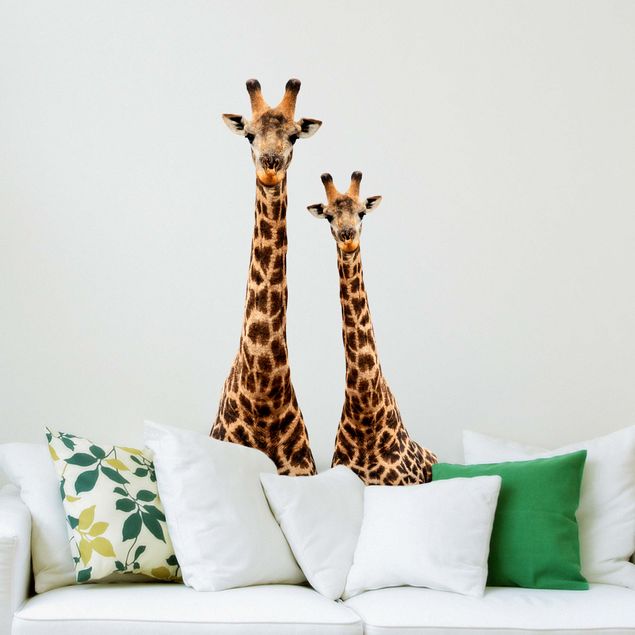Adesivi murali Africa Ritratto di due giraffe