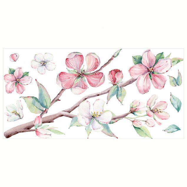 Decorazioni per cucina Set di acquerelli con rami di ciliegio in fiore