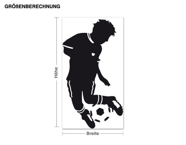 Stickers murali calcio Piccolo giocatore di calcio che fa i trucchi