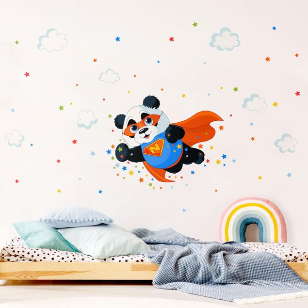 Adesivi murali panda Super Panda