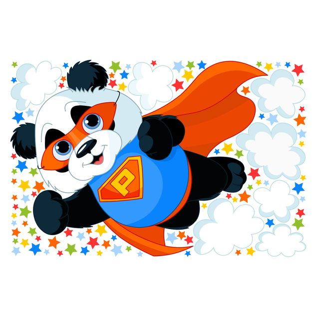 Stickers murali animali Super Panda