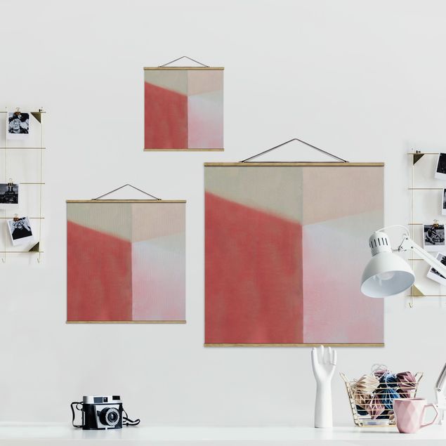 Foto su tessuto da parete con bastone - Campi dai colori caldi - Quadrato 1:1