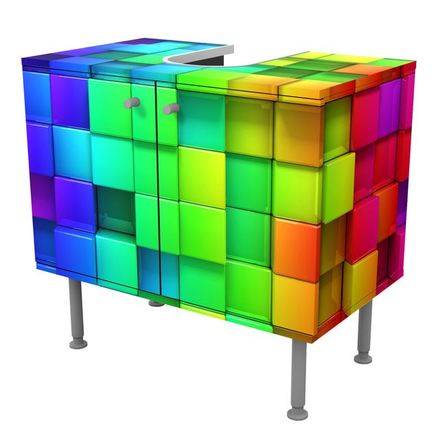 Mobili sottolavabo astratti Cubi 3D