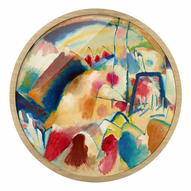Riproduzioni quadri Wassily Kandinsky - Paesaggio con chiesa (Paesaggio con macchie rosse)